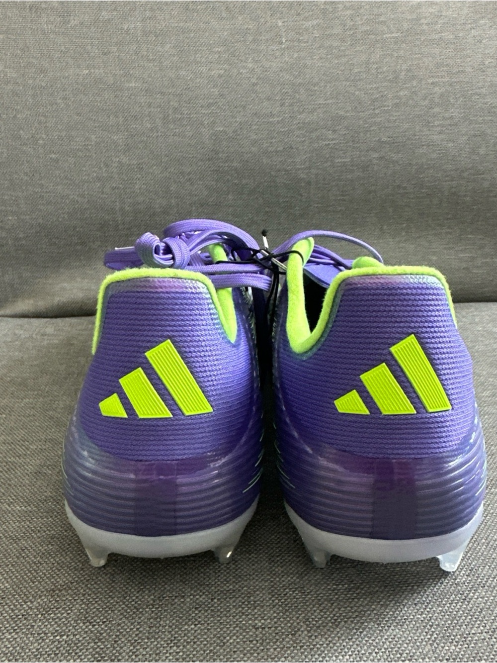 adidas F50 Men's Soccer Cleats in Purple and Neon Green - Picture 3 of 6